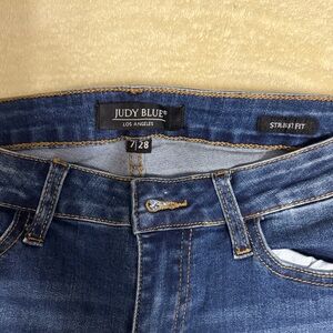Judy Blue Straight Leg Denim - Deep Blue